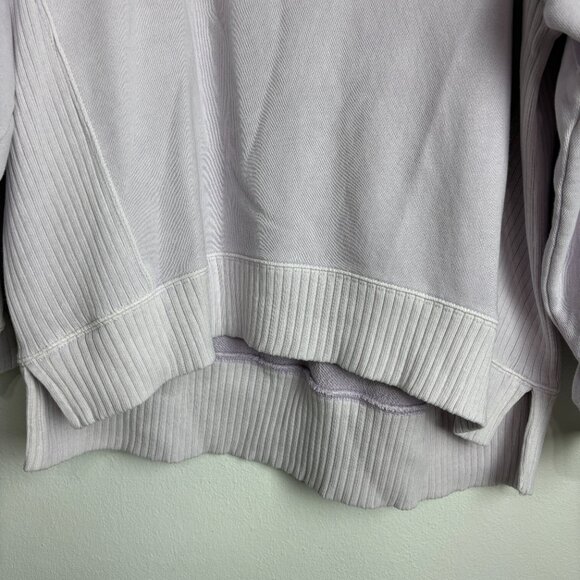 NWT Aerie Oversized Mock Neck Sweatshirt Lavender Purple Ribbed Cozy Pullover - Picture 7 of 13